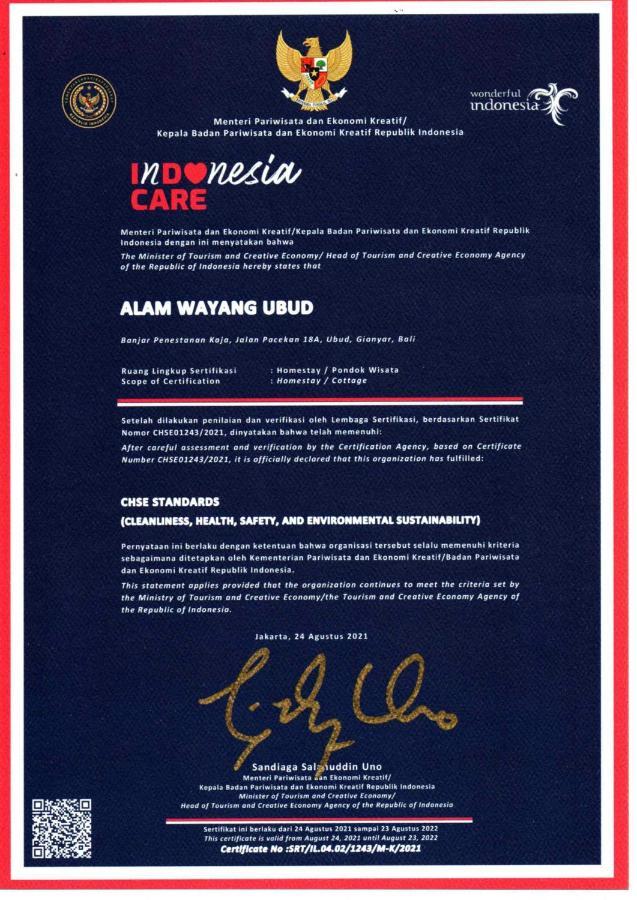 Alam Wayang Ubud - Chse Certified エクステリア 写真